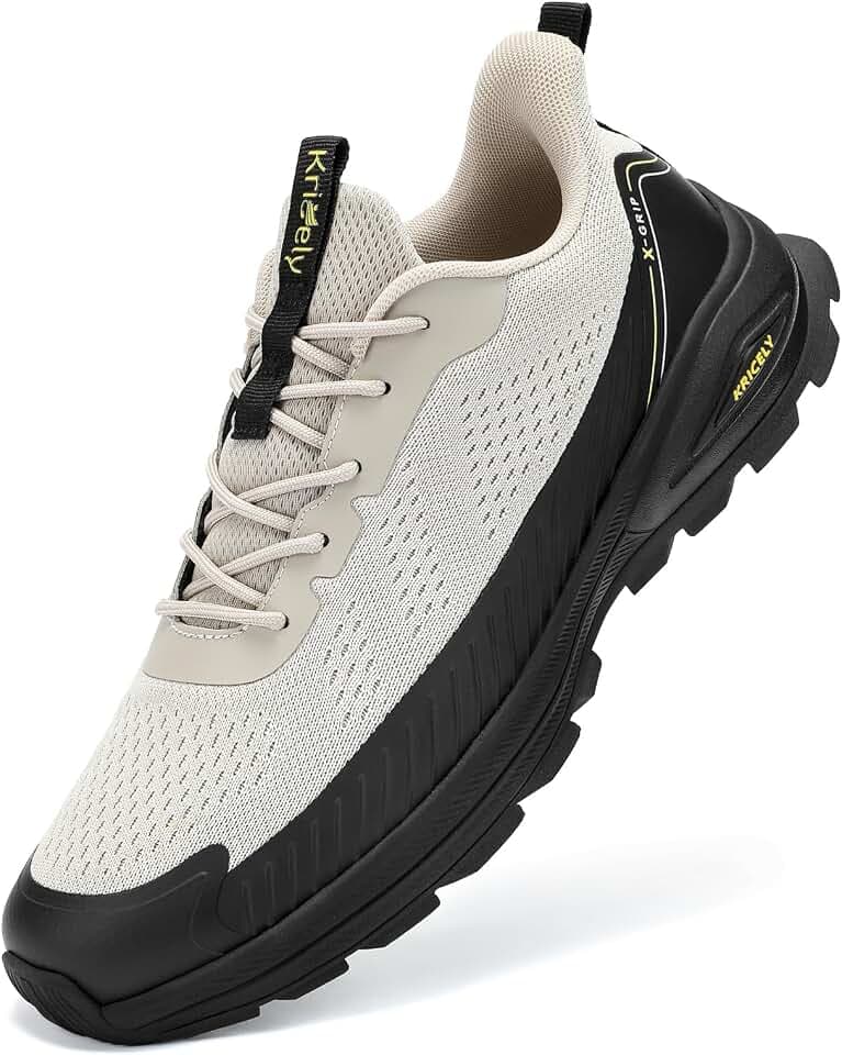 Kricely Men's Trail Running Shoes 2.0 -Hiking Shock-Absorbing Comfort