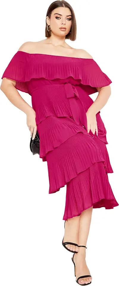 City Chic Women's Plus Size Night Garden Dress