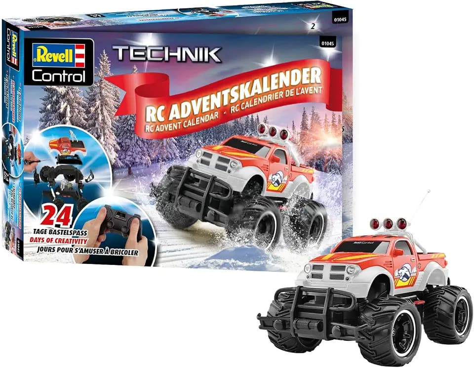 Revell Control RC Truck Adventskalender - Ferngesteuert montieren in 24 Tagen - Geschenk für Jungen, Mädchen & Erwachsene ab 10 Jahren