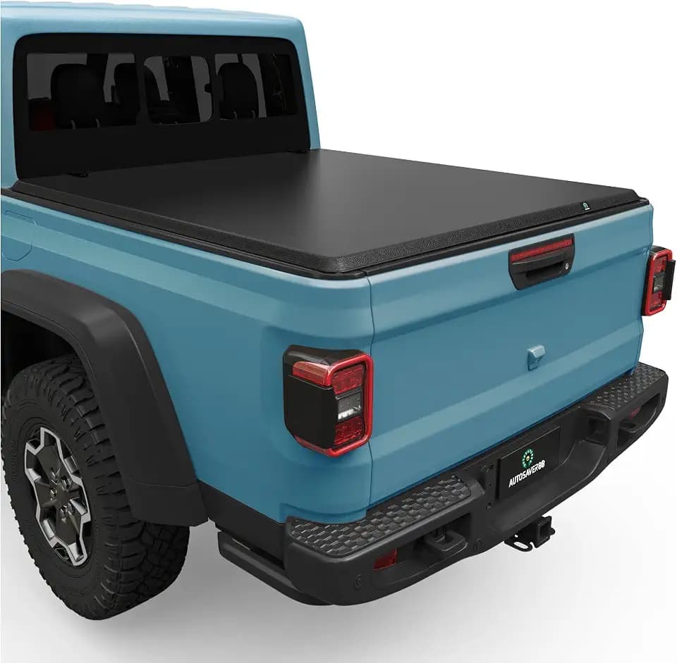 AUTOSAVER88 Soft Roll Up Tonneau Cover for 2020-2026 Jeep Gladiator JT 5ft