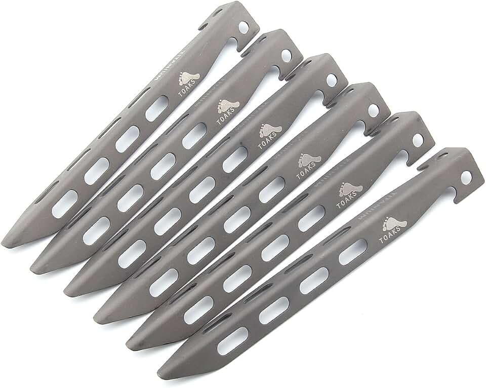 TOAKS PEG-10 Zeltheringe, V-förmig, Titanlegierung, 6 Stück