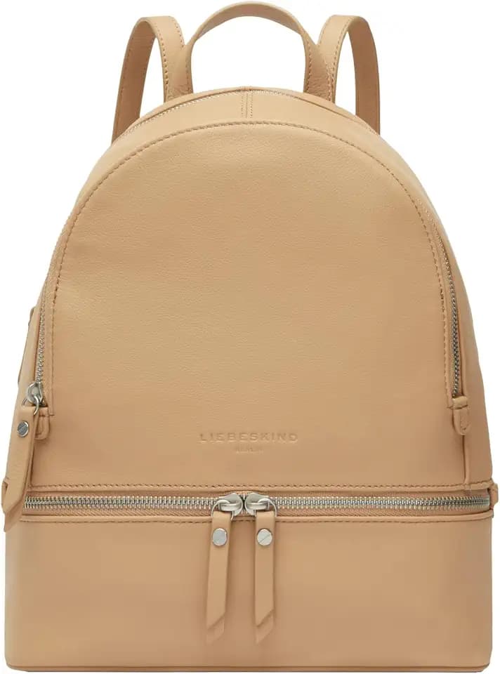 Liebeskind Berlin Rucksack „Alita“ I Hochwertiger Backpack aus weichem Rindsleder mit Reißverschlussfächern und verstellbarem Schulterriemen I Damen-Rucksack