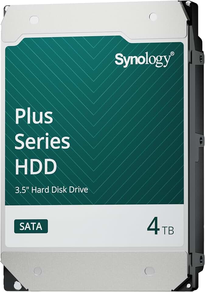 Synology 4 TB HAT3300 HDD – 1 Million Stunden MTBF, 180 TB/Jahr Arbeitslast, 5400 PRM