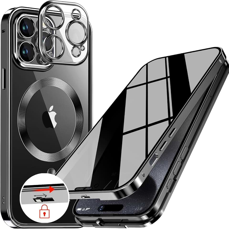[Sicherheitsschloss] 360 Grad Hülle für iPhone 13 Pro Max – Schwarz