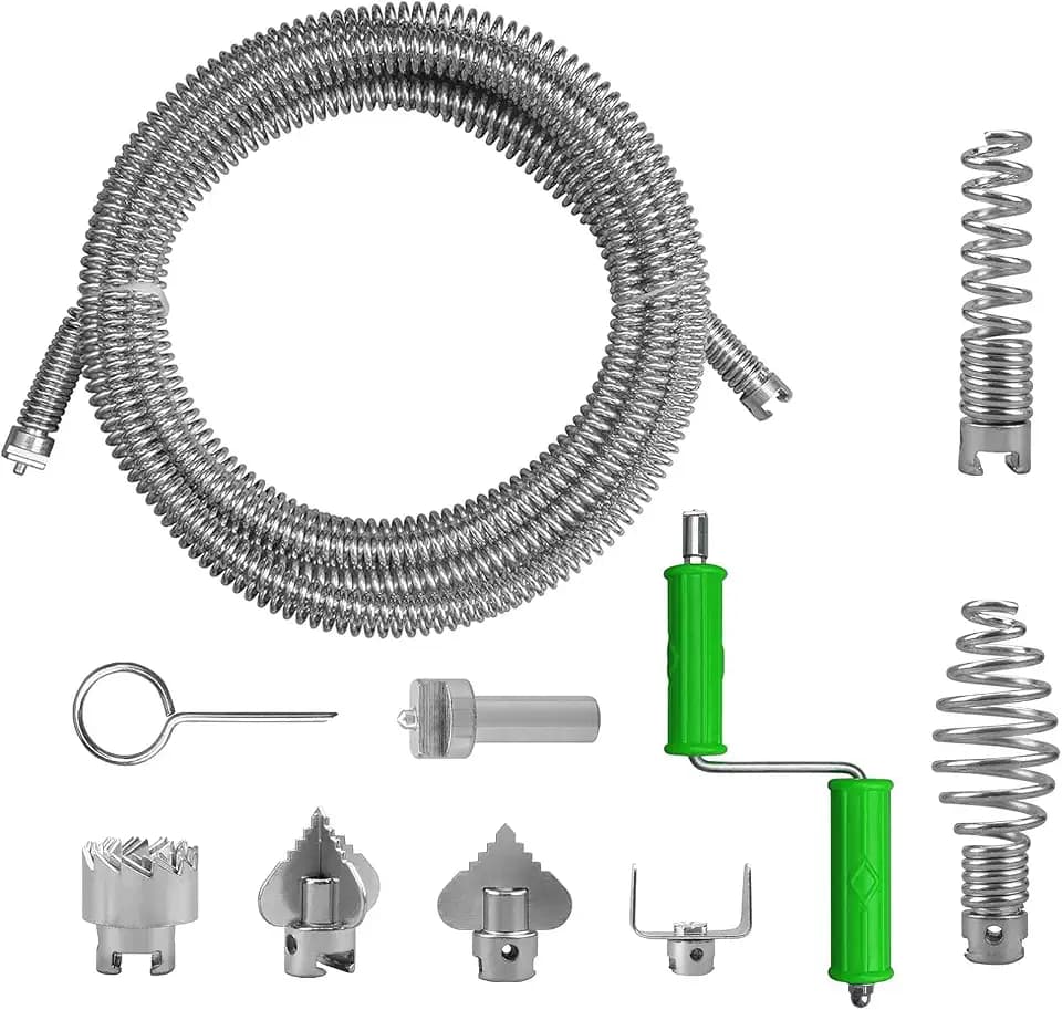 Rohrreinigungsspirale 5m, 12mm Abflussreiniger, Spirale Rohrreinigungswelle