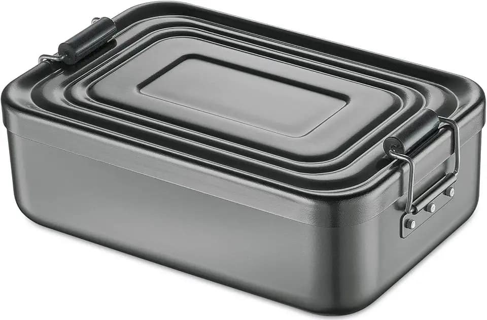 Küchenprofi Lunchbox Groß aus Aluminium in der Farbe Anthrazit, Maße: 23cm x 15cm x 7cm, 10 0147 13 23