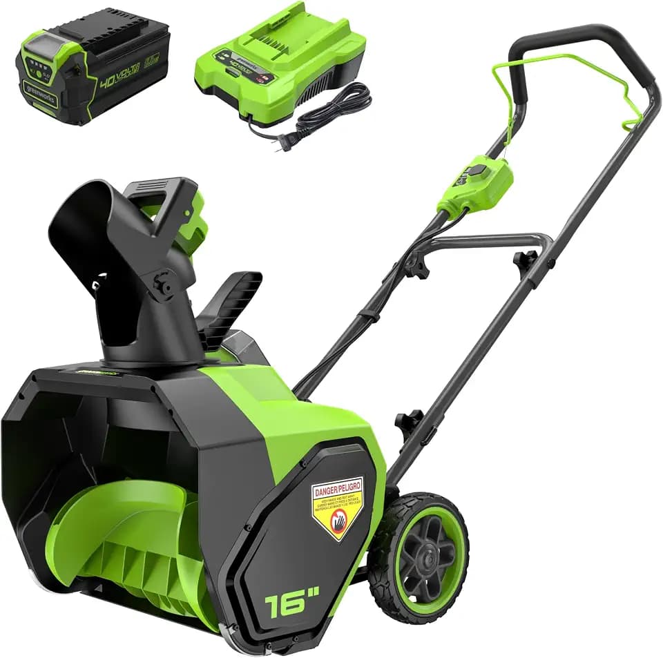Greenworks 40V 16" Gen 2 Snow Blower with (1) 5Ah Battery and Fast Charger