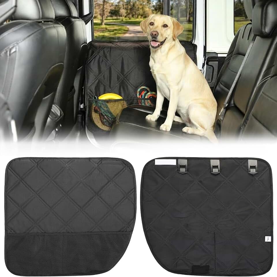 JOYTUTUS Car Door Protector for Dogs for 2018-2026 Wrangler JL Gladiator JT