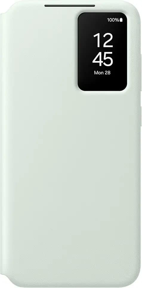 Samsung Galaxy S24 FE Wallet Phone Case, Protective Cover with Smart Small Screen View, Finger Tap Control, Slim Design, Card Holder Pocket, US Version, Mint