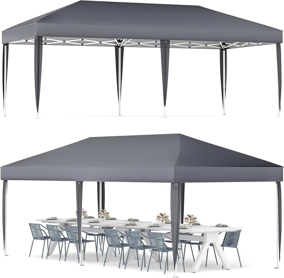 Garvee 10x20 Pop Up Canopy, Heavy Duty 420D Outdoor Canopy Tent
