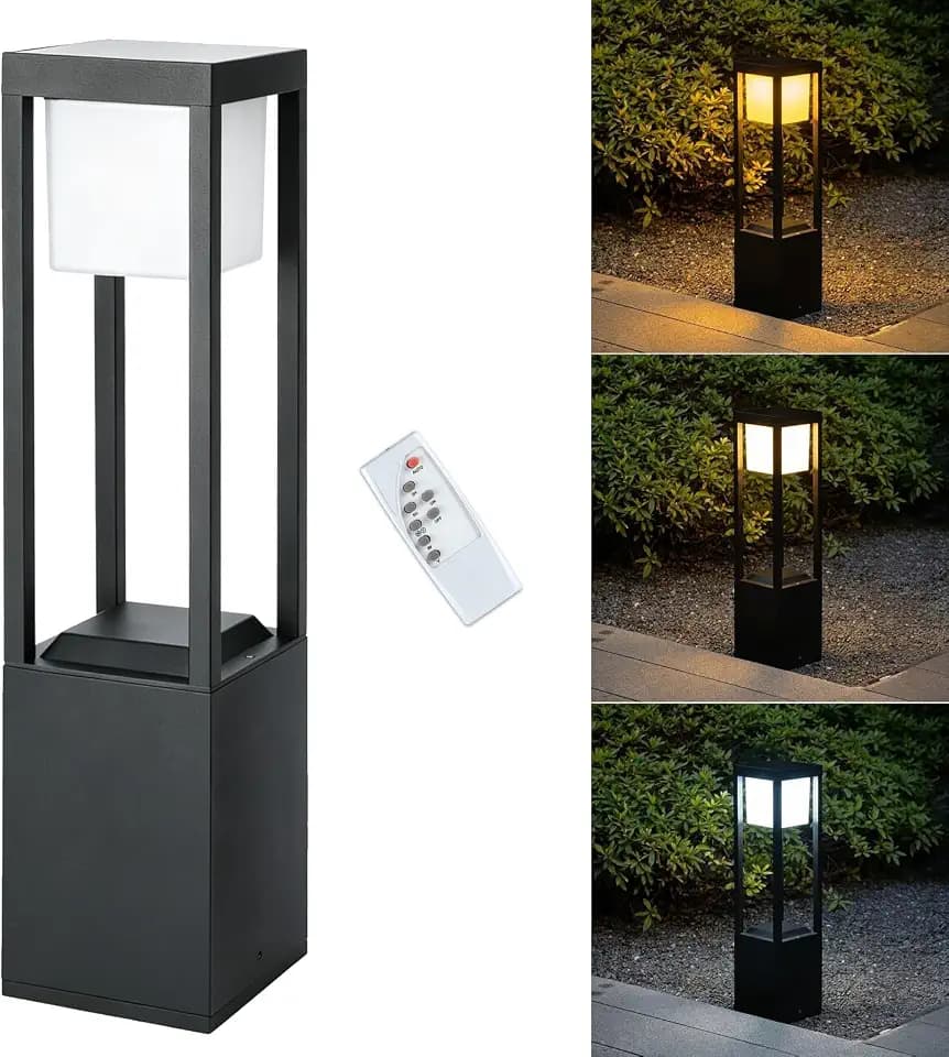 Solar Floor Lamp Outdoor Waterproof, 23.6" H, 1-Pack