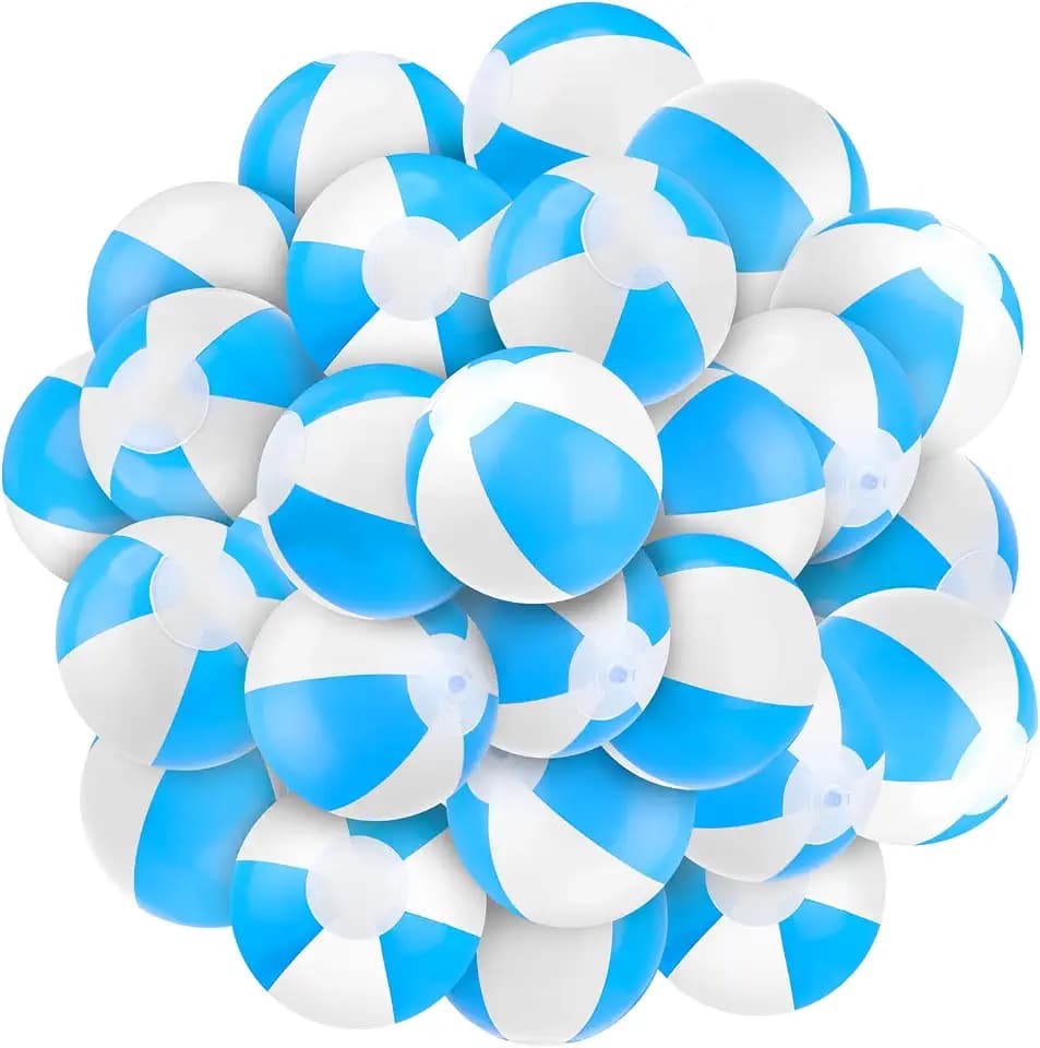 Honoson 100 Pack Inflatable Beach Ball Bulk
