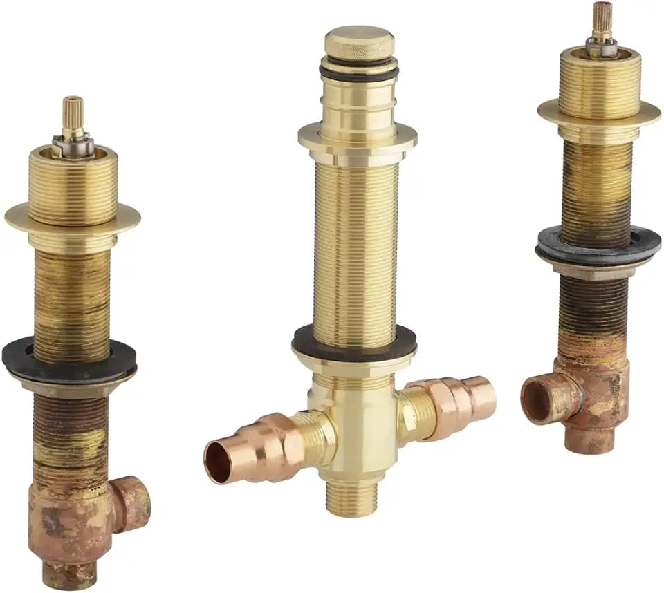 KOHLER K-438-K-NA 1/2-Inch Ceramic High-Flow Valve System with Diverter, Test Timed & Durable Brass Valve Bodies