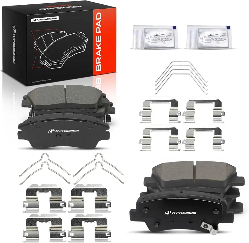 A-Premium Front and Rear Ceramic Brake Pads Compatible with Kia & Hyundai