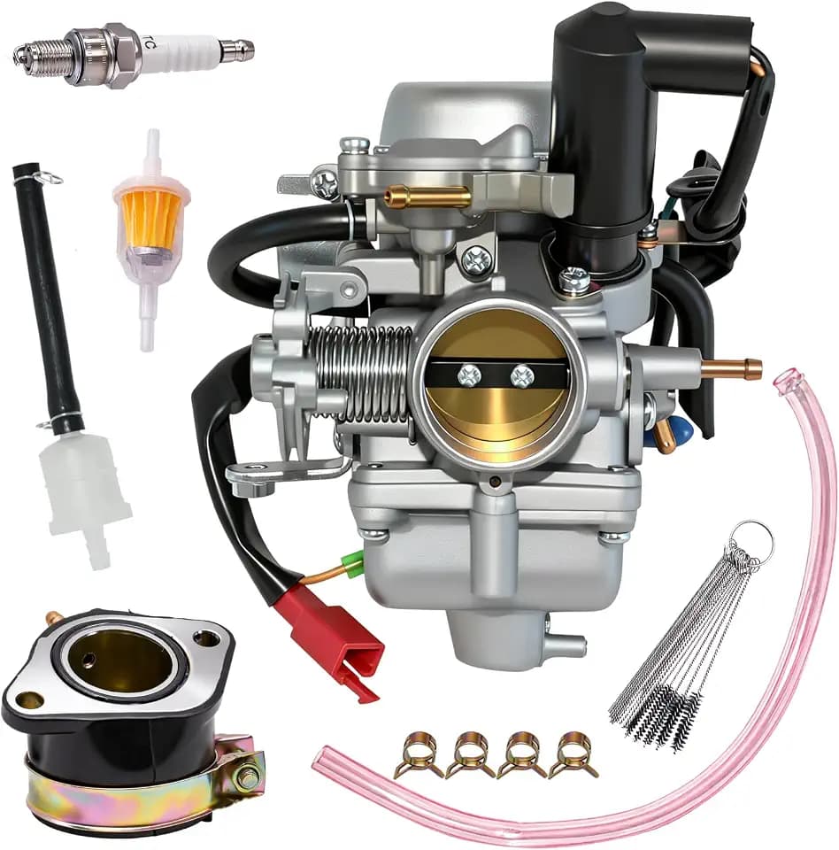 250CC GY6 30mm Carburetor Fit for Honda CN250 CF250 CH250 Scooter Mopeds Fit for Chinese 250cc for Many 4-Stroke Dirt Bikes Go Karts Carb Tune Up Kit
