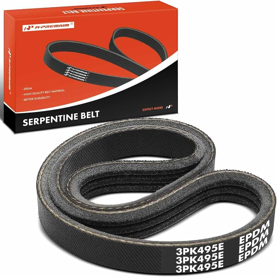 A-Premium Stretch Fit Water Pump Serpentine Belt 3-Rib 19.5 In
