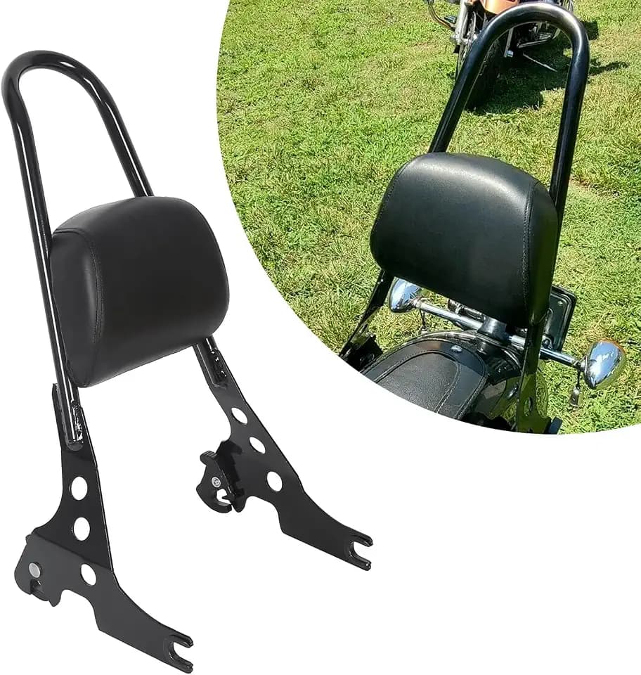 ECOTRIC Detachable Sissy Bar Backrest Compatible with 2004-Up Harley