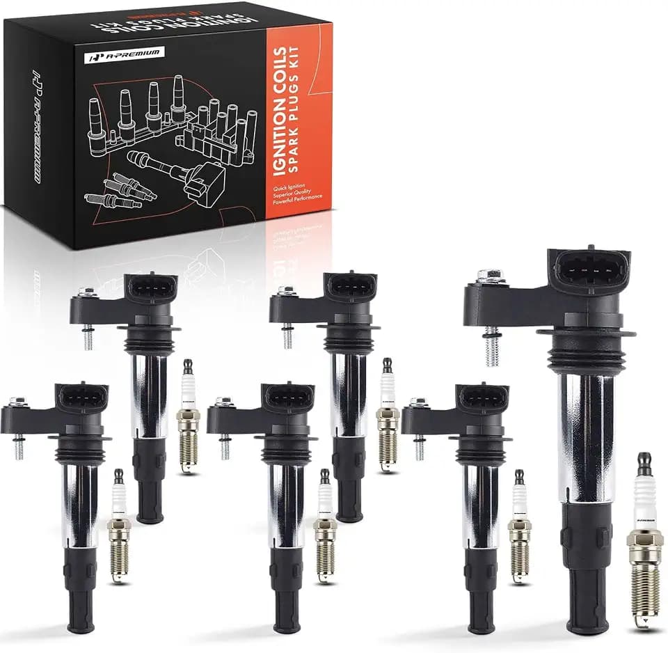 A-Premium Set of 6 Ignition Coil Pack and Iridium Spark Plugs
