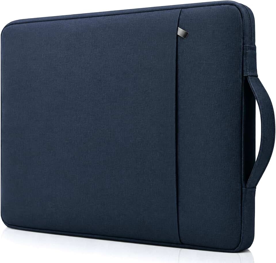 RAINYEAR 15 Zoll Laptop-Hülle aus Polyester mit Fronttasche, Marineblau