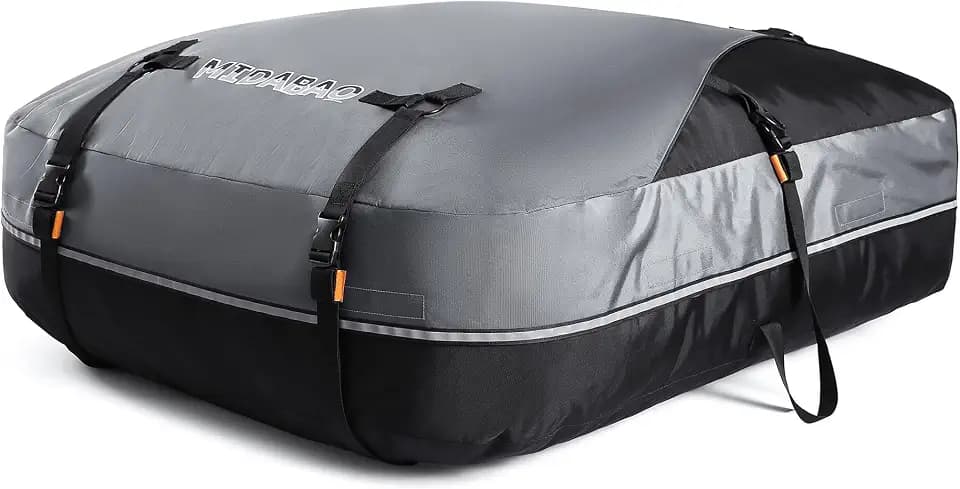 Waterproof Rooftop Cargo Carrier Bag, 100% Waterproof Sealing with Anti-Slip Mat, Fits Vehicles with or Without Roof Rack, 21 Cubic Feet