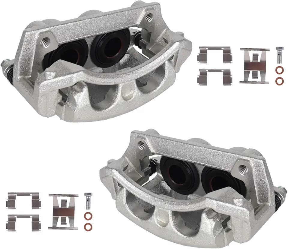 KUSATEC 18B4751 18B4750 Front Disc Brake Caliper with Bracket fit for Ford F-150/ Lobo 1999 2000 2001 2002 2003 2004; Lincoln Blackwood 2002 2003; Both Left and Right side