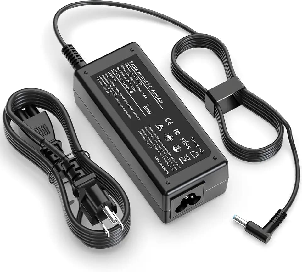 WZXHU 65W Blue Tip Laptop Charger for HP Pavilion 17 15 14 Smart Computer
