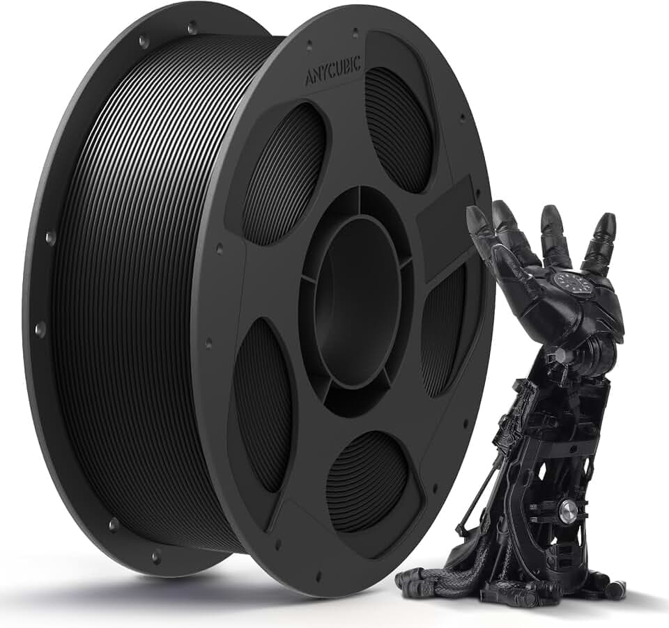 ANYCUBIC PLA Filament 1.75mm 1KG Schwarz, Einfach zu drucken, Haltbarer