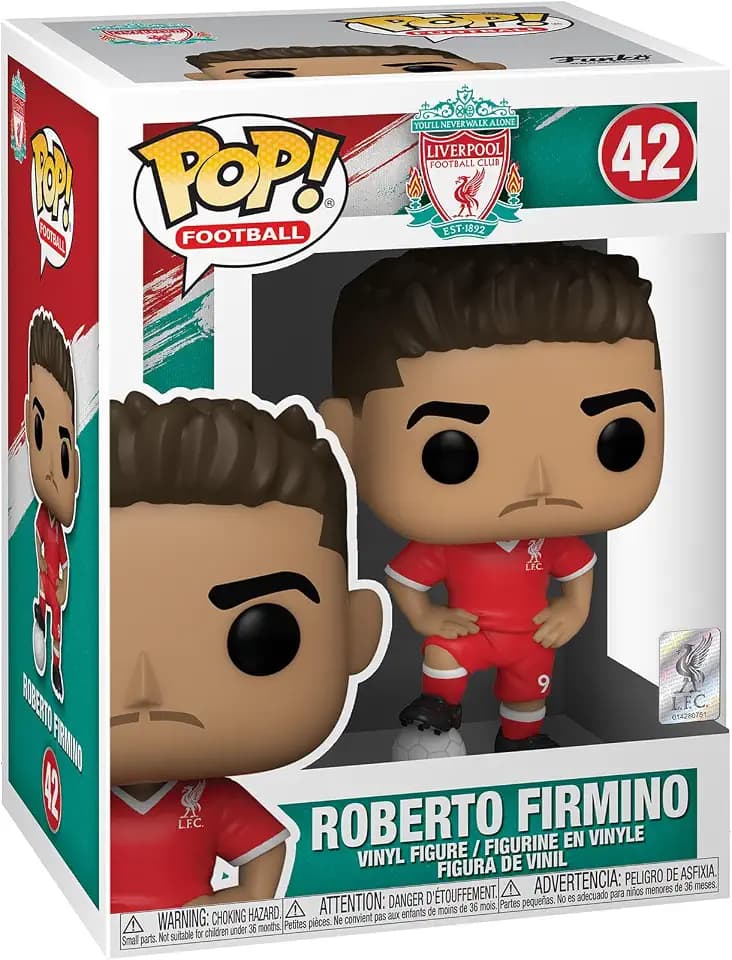 Funko Pop! Football: Liverpool - Roberto Firmino - Liverpool FC - Vinyl-Sammelfigur - Geschenkidee - Offizielle Handelswaren - Spielzeug Für Kinder und Erwachsene - Sports Fans