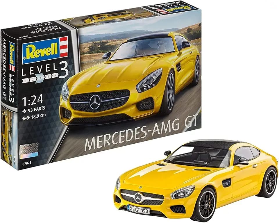 Revell Modellbausatz Mercedes-Benz AMG GT I Originalgetreue Nachbildung im Maßstab 1:24 I Detailreiche Karosserie und präzise Abziehbilder I Level 3 Modellbau
