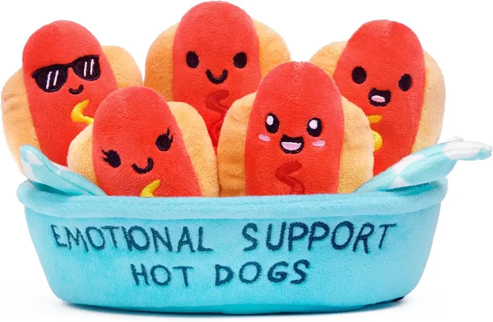 Emotional Support Hot Dogs, Cuddly Stuffed Animals by Relatable