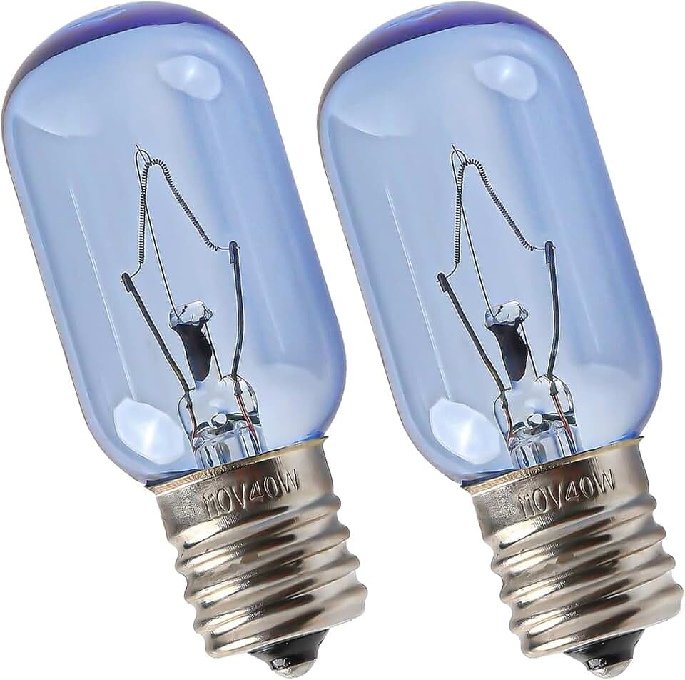 SATONA 297048600 241552802 Refrigerator Light Bulb 40W T8 E17 for Frigidaire Kenmore Whirlpool KitchenAid Electrolux - Replace 241552802 AP3770086 AP3867287 AH976993 EA1149215 (Pack 2)