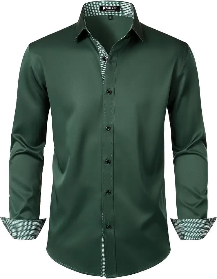 JEMITOP Mens Stretch Multi-Use Dress Shirts