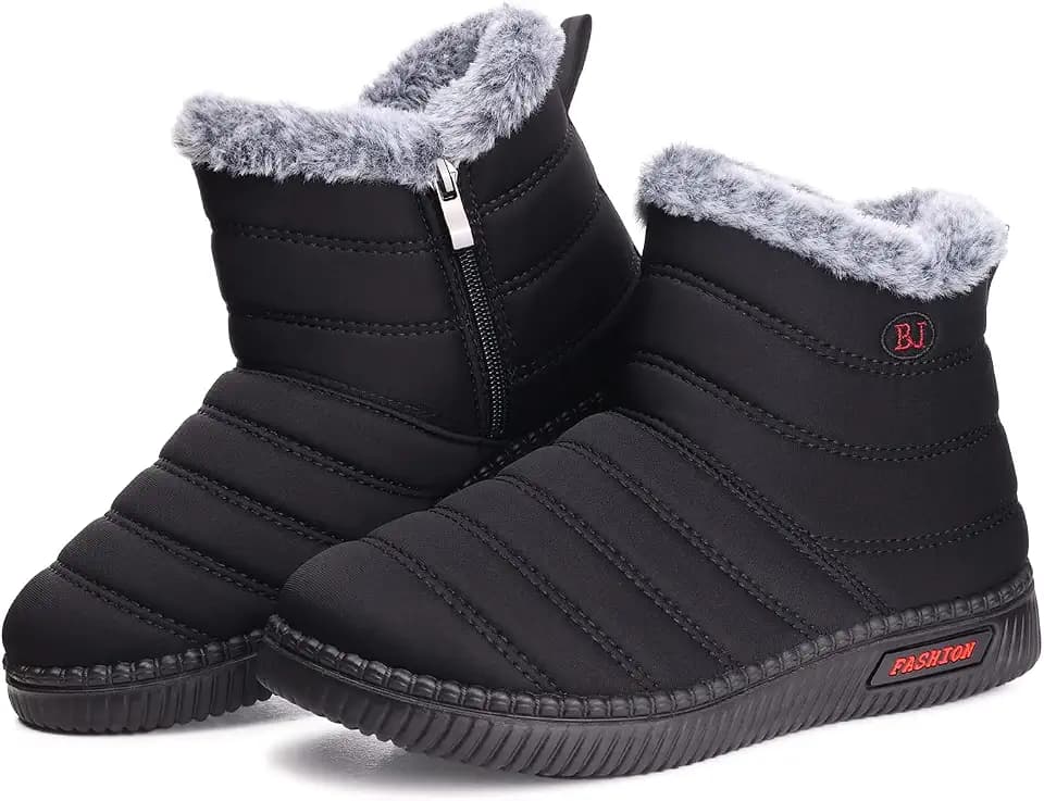 TEMOFON Womens Warm Snow Boots: Waterproof Ankle Winter Shoes
