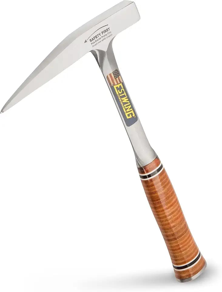 ESTWING Rock Pick, 13oz Smooth Face, Leather Grip, E13P