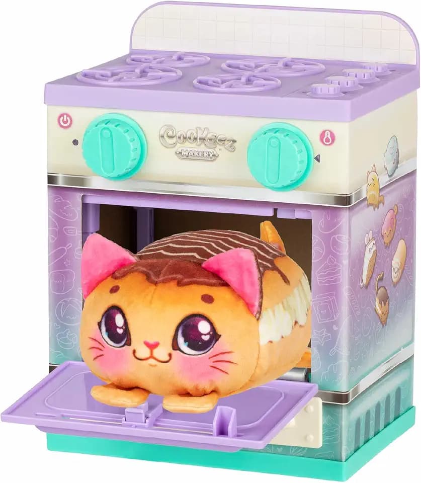 Cookeez Makery Mini Oven Playset, interaktives Kinderspielzeug, Zutaten für die Herstellung Ihres Plüschtiers, hat süße Geräusche und Geruch, Kinder ab 5 Jahren, zufälliges Modell, Berühmt (CKE06000)