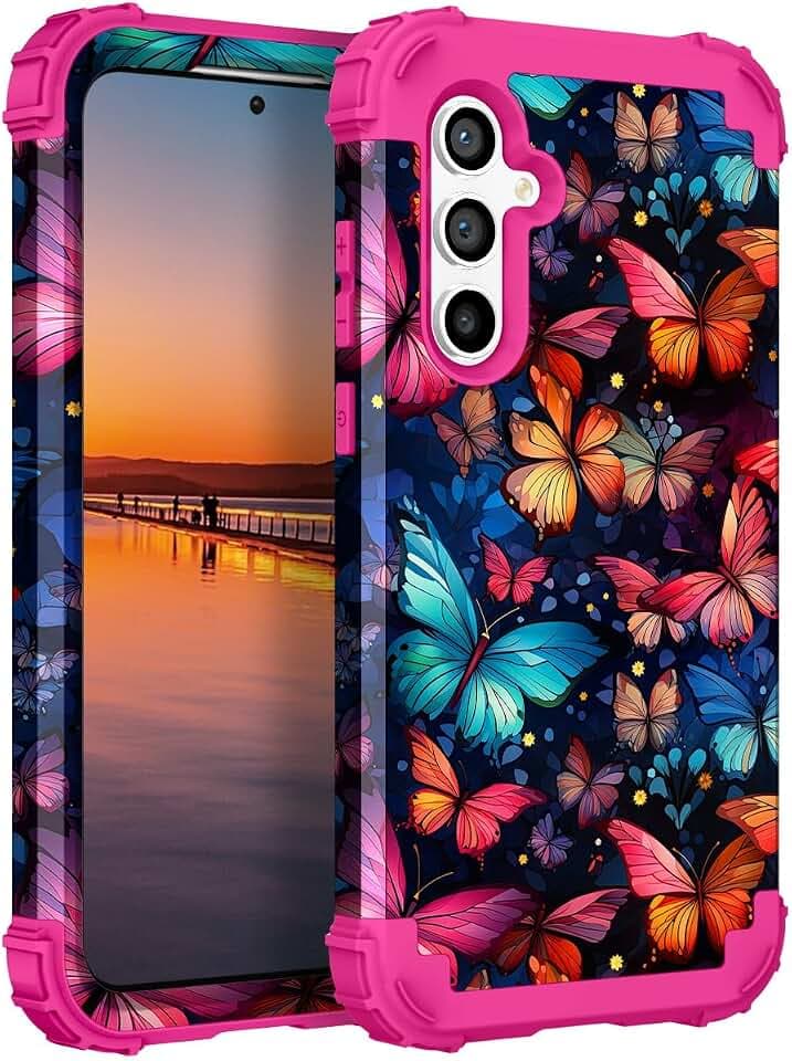 Hocase for Samsung Galaxy S25 Case 6.2"", Flying Butterflies