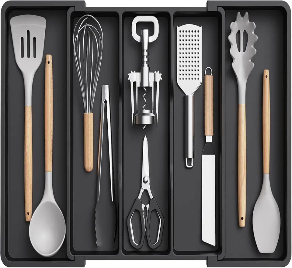 Lifewit Besteckkasten für Schubladen, großer Küchenutensilien Organizer