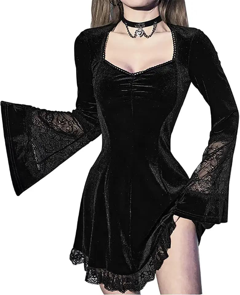 Gothic-Kleid in Übergröße, alternative Kleidung, Gothic-Stil, Hexe, Punk-Kleid, Lolita-Kleid