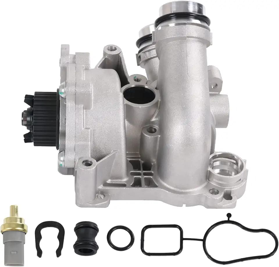 Aluminum Electric Engine Water Pump Assembly Compatible with Audi VW