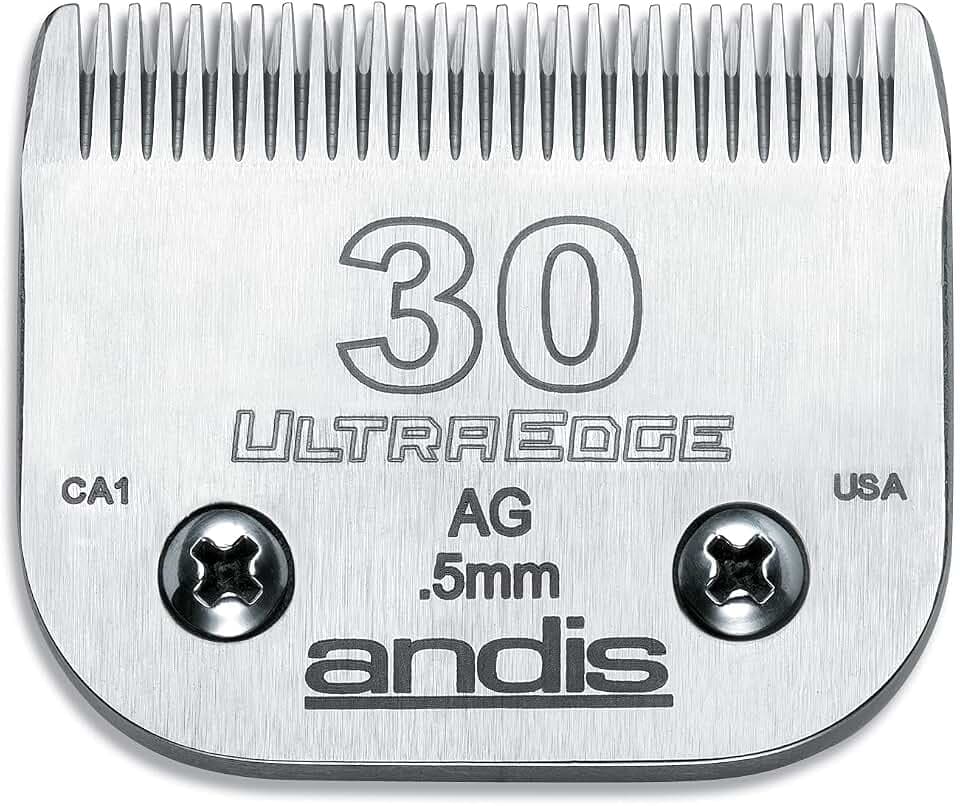 Andis 64075 UltraEdge Blade, Size 30, 1/50in, Chrome, for Larger Animals