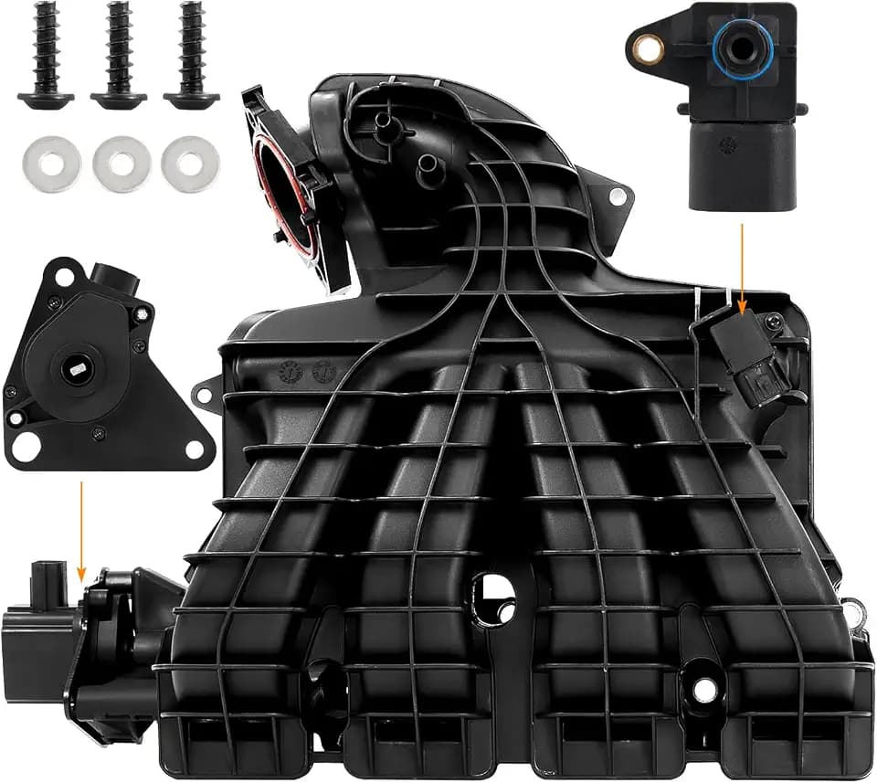 Engine Intake Manifold with Runner Control Valve and Air Pressure Sensor