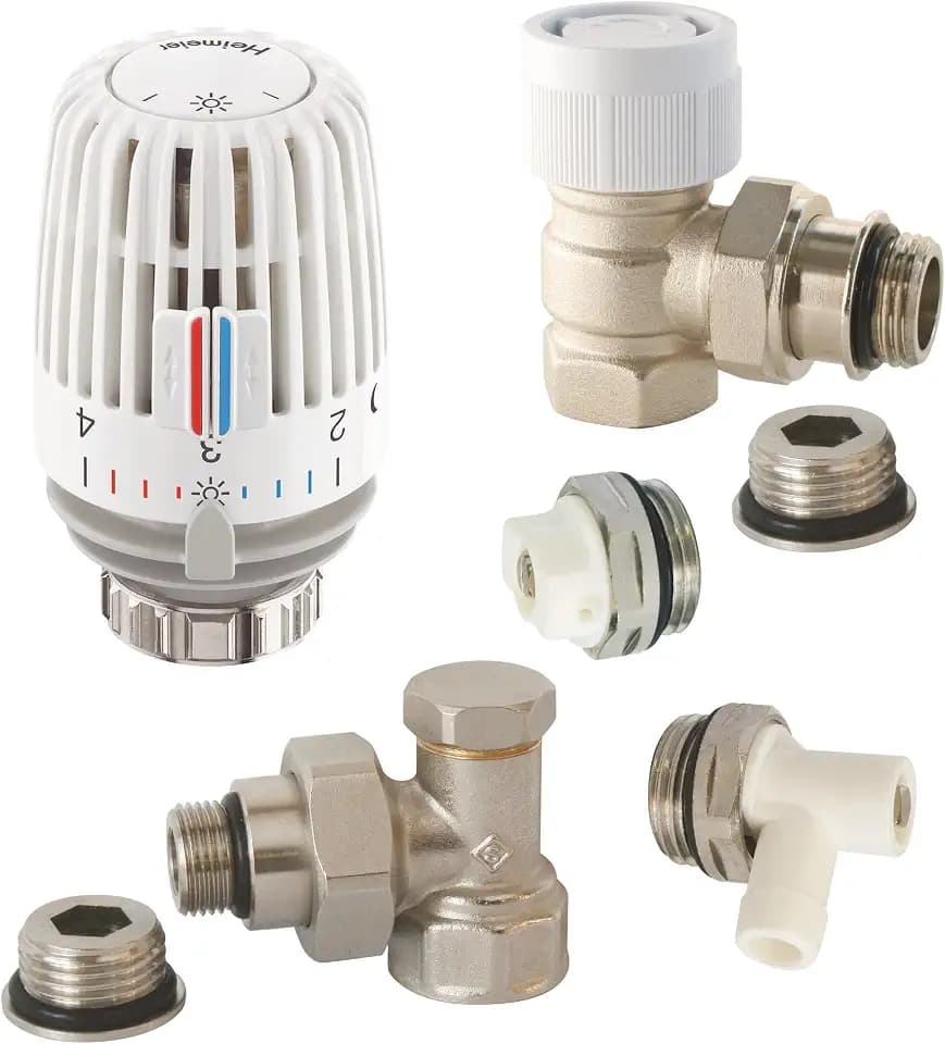 SOMATHERM FOR YOU, 601521908, Kit mit thermostatischem Kopf VT0,2, vollständiges universelles Eckenset 3/8 (12x17) oder 1/2 (15x21), Universelle Verbindung, Zubehör für Heizkörper