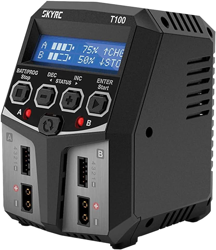 SKYRC T100 5.0A Modellbau Ladegerät Lead LiFePO LiHV LiIon, LiPo, NiCd, NiMH Timer Stop
