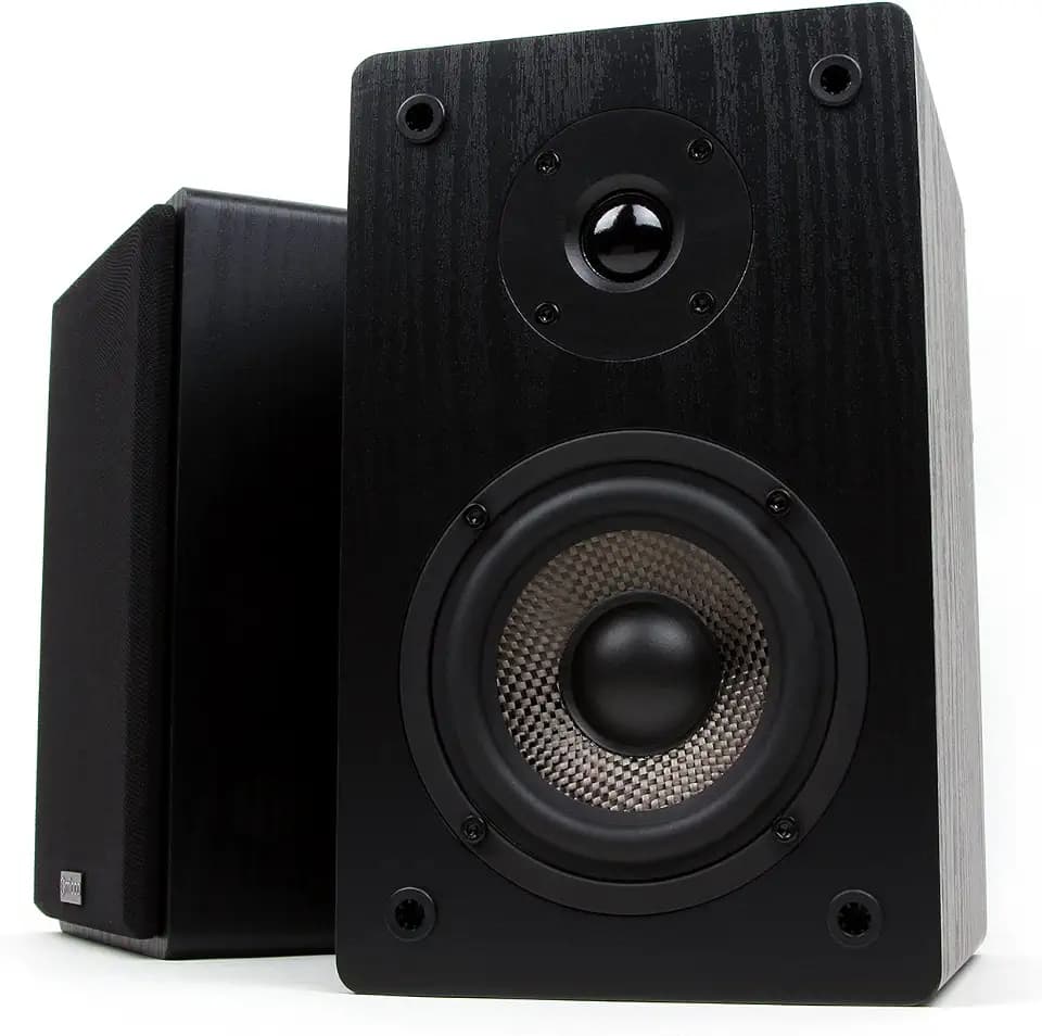 Micca MB42 Standard 2-Way Passive Bookshelf Speakers, Stereo Pair, Black