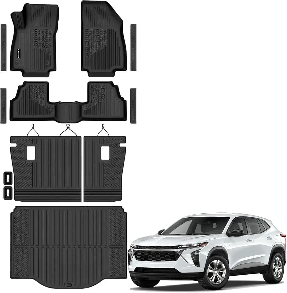 Floor Mats Cargo Liner with Backrest Mats for Chevy Trax 2014-2023