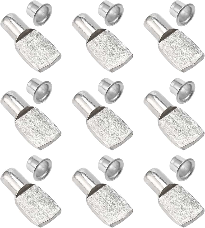 Regalbodenträger, 50 Stück Schrankbretter Winkelbodenträger Edelstahl Regalstifte Bodenträger Schrank Stützen für Schrank Möbel Schrank Büro Zubehör Halterung (7mm)