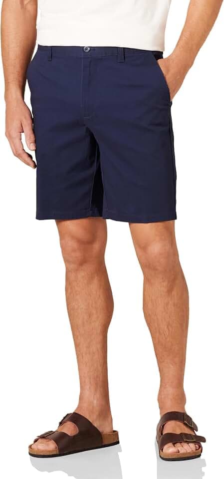 Amazon Essentials Herren Classic Fit 23cm Stretch-Chino-Shorts aus Baumwollmischgewebe