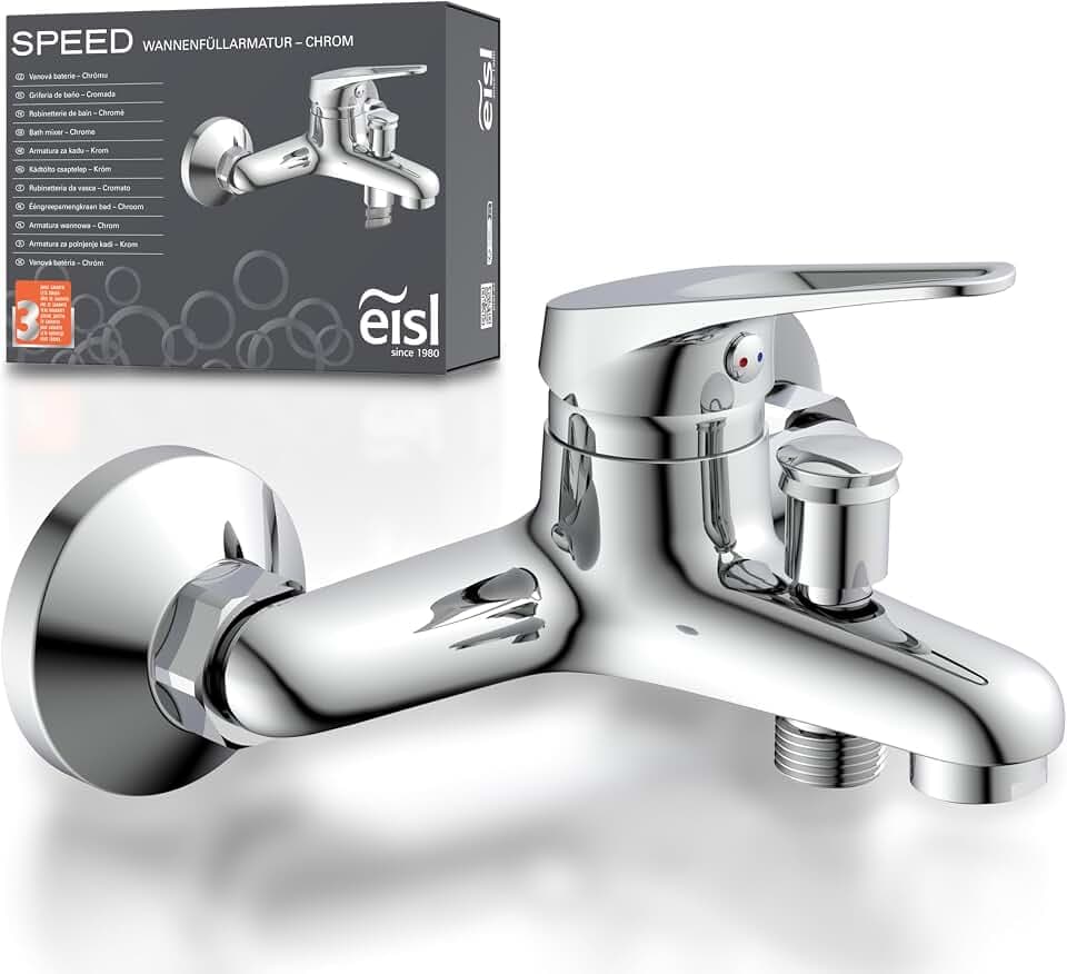 EISL Badewannenarmatur mit Einhebelmischer SPEED Chrom, Armatur für die Badewanne, Mischbatterie für die Badewanne in Chrom, NI023SCR