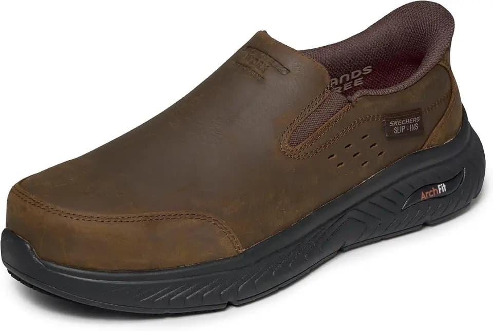 Skechers Mens Arch Fit Crosser Sr Hands Free Slip Ins