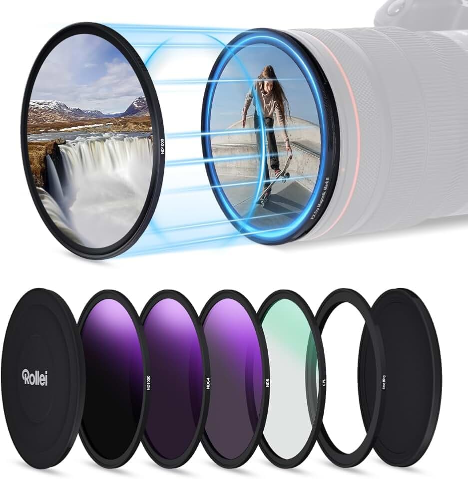 Rollei F:X Pro Magnetische ND Rundfilter Set 82mm mit ND8+ND64+ND1000+CPL
